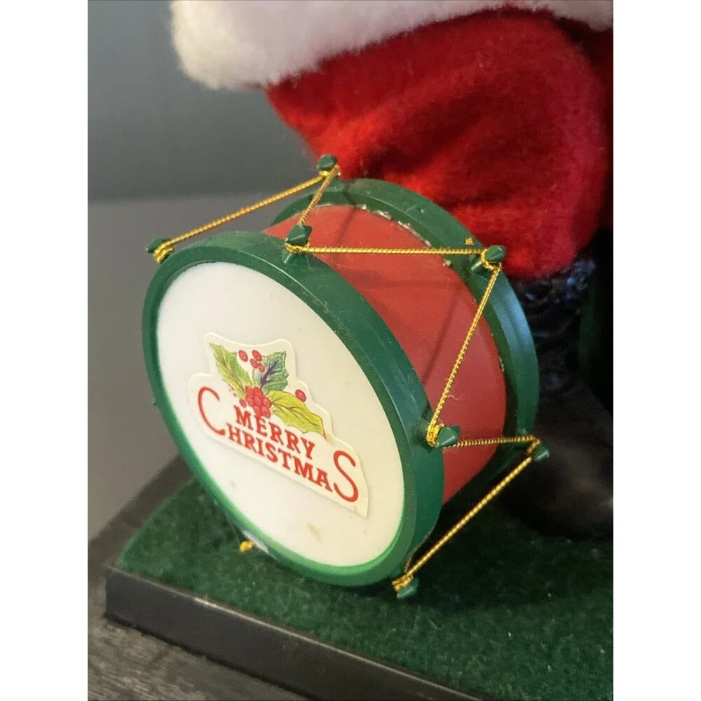 Vintage Musical Christmas Holiday Scene SANTA CHECKING HIS NAUGHTY NICE LIST